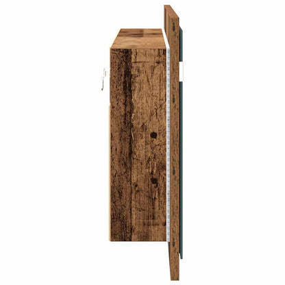 vidaXL LED Spiegel-Schrank Altholz 100 x 12 x 45 cm Holzwerkstoff