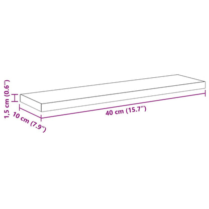vidaXL Regalbrett 4 pcs Schwarz 40 x 10 x 1,5 cm Holzwerkstoff