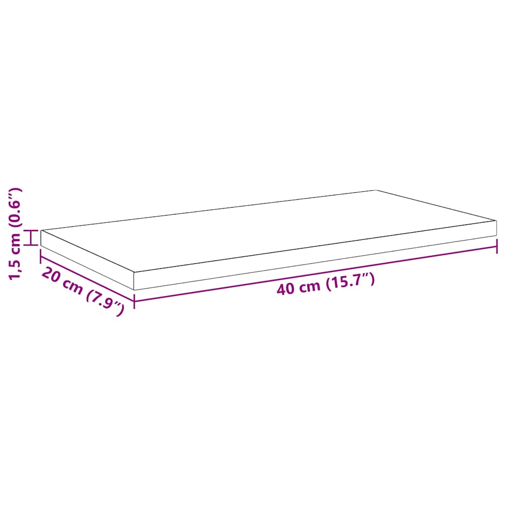 vidaXL Regalbrett 4 pcs Schwarz 40 x 20 x 1,5 cm Holzwerkstoff
