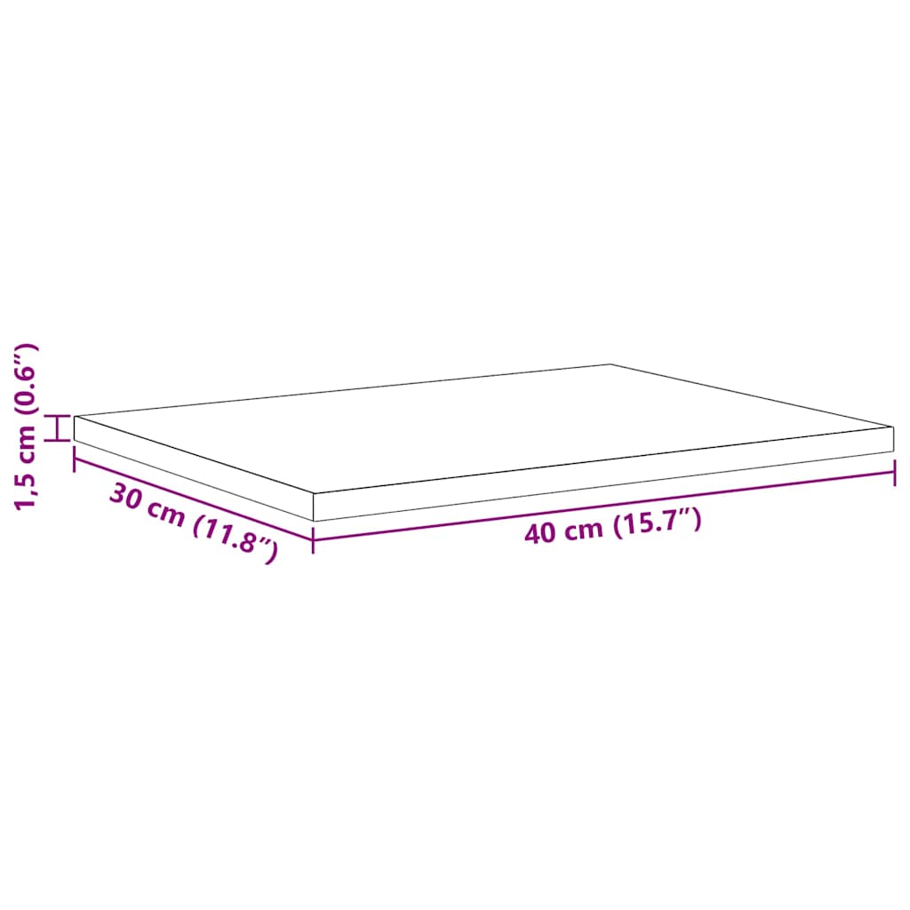 vidaXL Regalbrett 4 pcs Schwarz 40 x 30 x 1,5 cm Holzwerkstoff