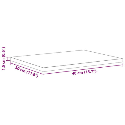 vidaXL Regalbrett 4 pcs Schwarz 40 x 30 x 1,5 cm Holzwerkstoff
