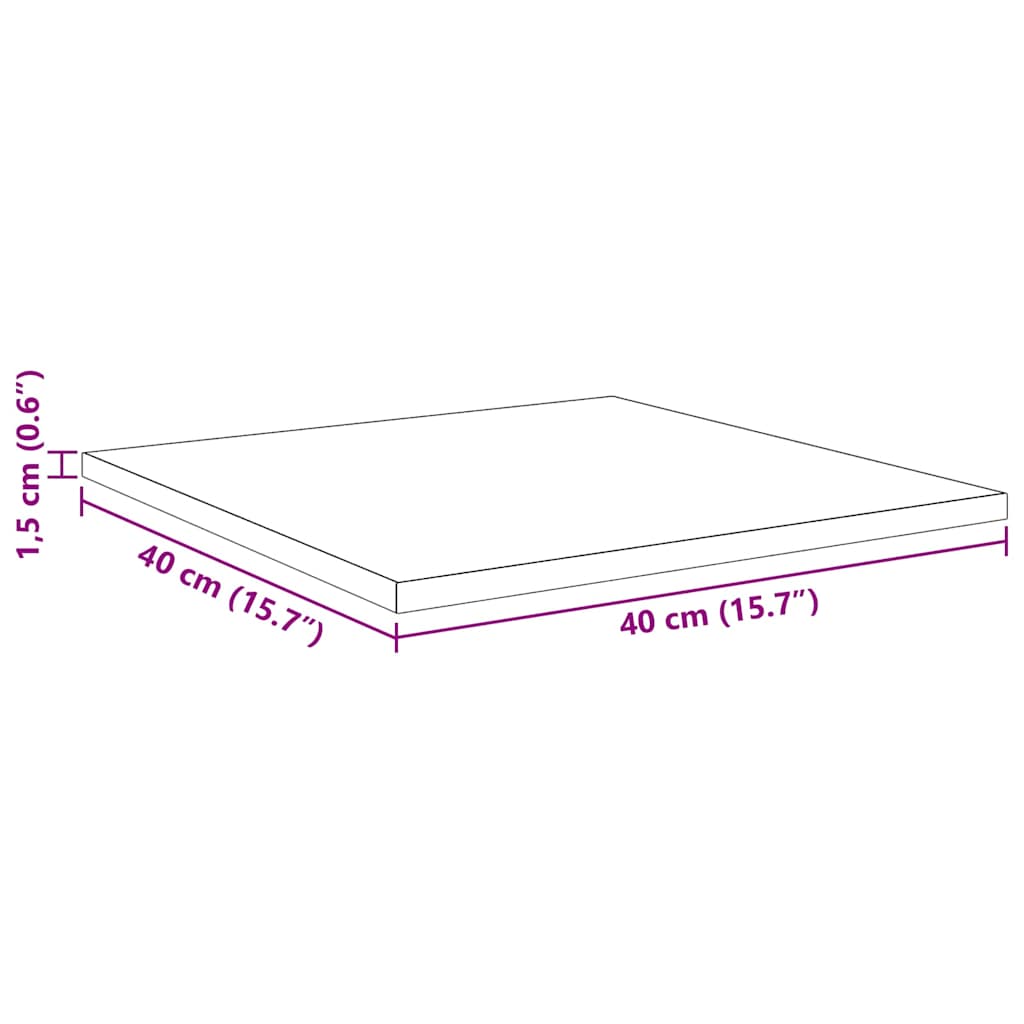 vidaXL Regalbrett 4 pcs Schwarz 40 x 40 x 1,5 cm Holzwerkstoff