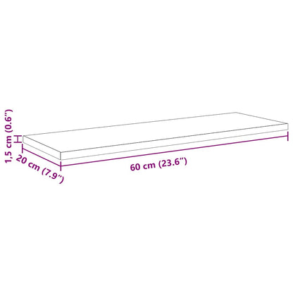 vidaXL Regalbrett 4 pcs Schwarz 60 x 20 x 1,5 cm Holzwerkstoff
