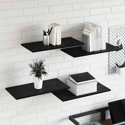 vidaXL Regalbrett 4 pcs Schwarz 60 x 30 x 1,5 cm Holzwerkstoff
