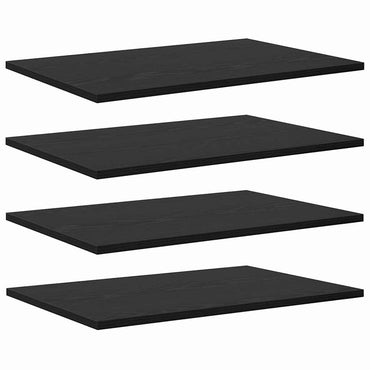 vidaXL Regalbrett 4 pcs Schwarz 60 x 40 x 1,5 cm Holzwerkstoff