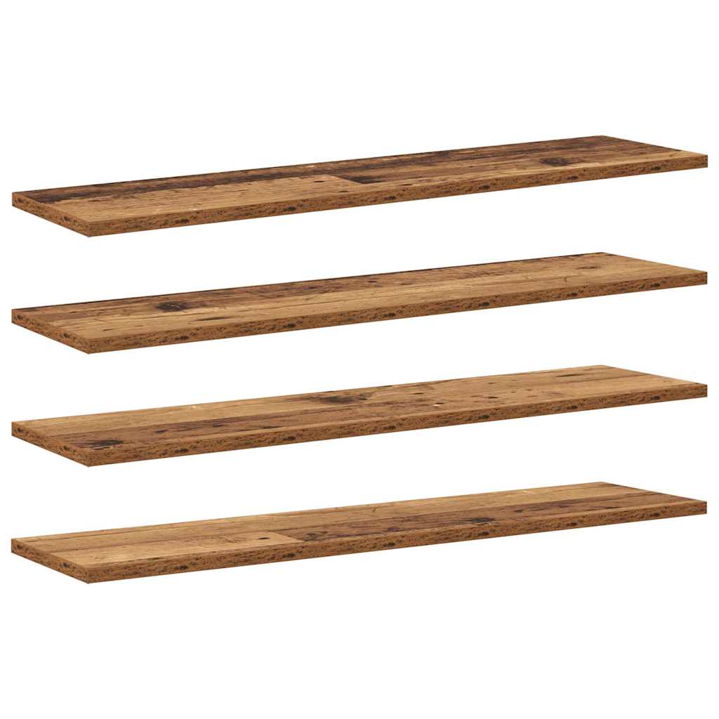 vidaXL Regalbrett 4 pcs Braun 80 x 20 x 1,5 cm Holzwerkstoff