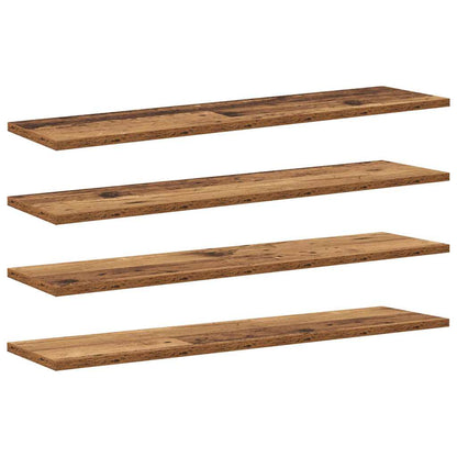 vidaXL Regalbrett 4 pcs Braun 80 x 20 x 1,5 cm Holzwerkstoff