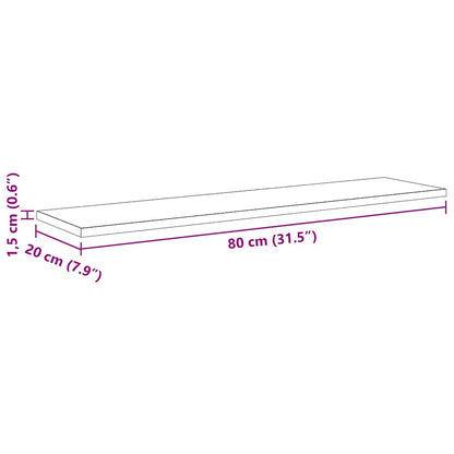 vidaXL Regalbrett 4 pcs Braun 80 x 20 x 1,5 cm Holzwerkstoff