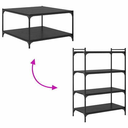 Regalbrett 4 pcs Schwarz 80 x 40 x 1,5 cm Holzwerkstoff