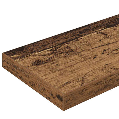 vidaXL Étagère murale 4 pcs Marron 100 x 10 x 1,5 cm Bois d'ingénierie
