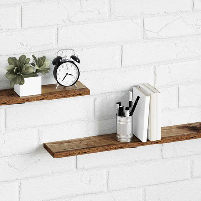vidaXL Étagère murale 4 pcs Marron 100 x 10 x 1,5 cm Bois d'ingénierie
