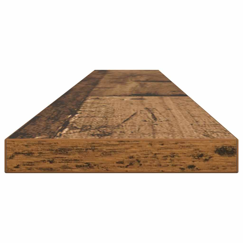 vidaXL Étagère murale 4 pcs Marron 100 x 10 x 1,5 cm Bois d'ingénierie