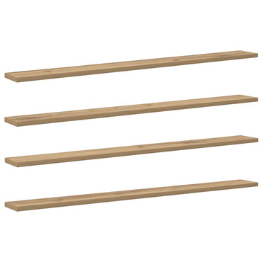 vidaXL Étagères murales 4 pcs Marron 100 x 10 x 1,5 cm Bois d'ingénierie