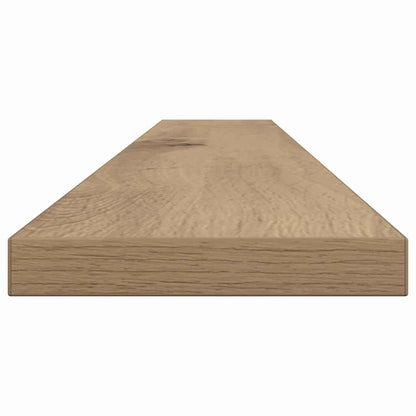 vidaXL Étagères murales 4 pcs Marron 100 x 10 x 1,5 cm Bois d'ingénierie