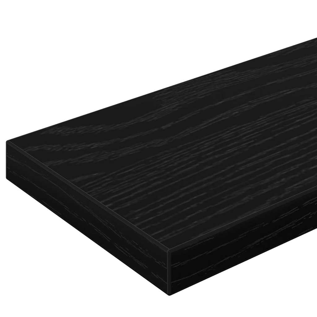 vidaXL Étagère 4 pcs Noir 100 x 10 x 1,5 cm Bois d'ingénierie