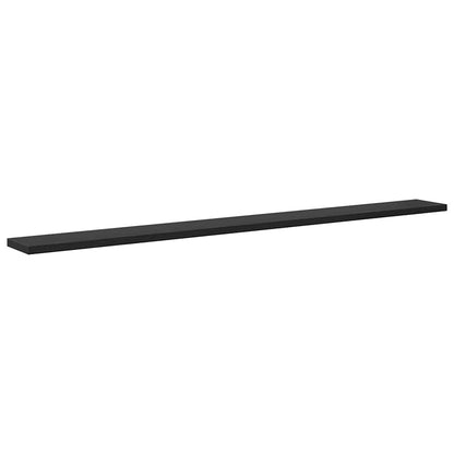 vidaXL Étagère 4 pcs Noir 100 x 10 x 1,5 cm Bois d'ingénierie