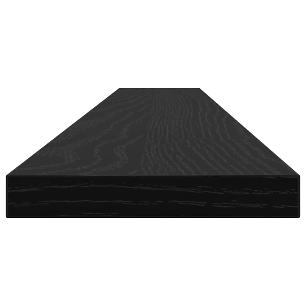 vidaXL Étagère 4 pcs Noir 100 x 10 x 1,5 cm Bois d'ingénierie