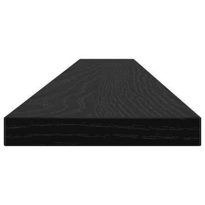 vidaXL Étagère 4 pcs Noir 100 x 10 x 1,5 cm Bois d'ingénierie