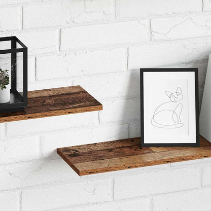 vidaXL Étagères murales 4 pcs Marron 100 x 20 x 1.5 cm Bois d'ingénierie