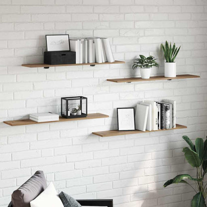 vidaXL Regalbrett 4 pcs Braun 100 x 20 x 1.5 cm Holzwerkstoff