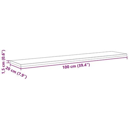 vidaXL Regalbrett 4 pcs Braun 100 x 20 x 1.5 cm Holzwerkstoff