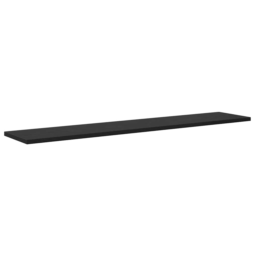 vidaXL Étagère murale 4 pcs Noir 100 x 20 x 1,5 cm Bois d'ingénierie