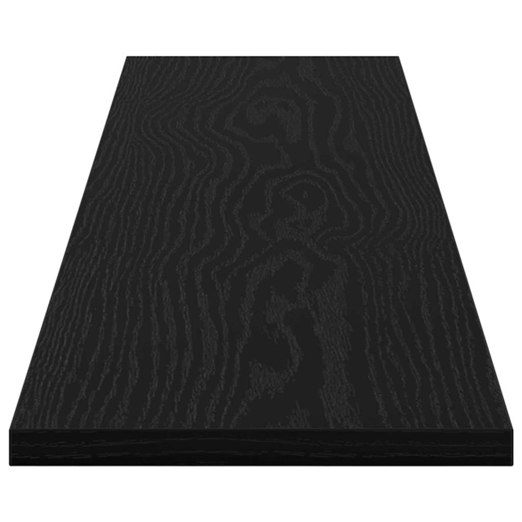 vidaXL Étagère murale 4 pcs Noir 100 x 20 x 1,5 cm Bois d'ingénierie