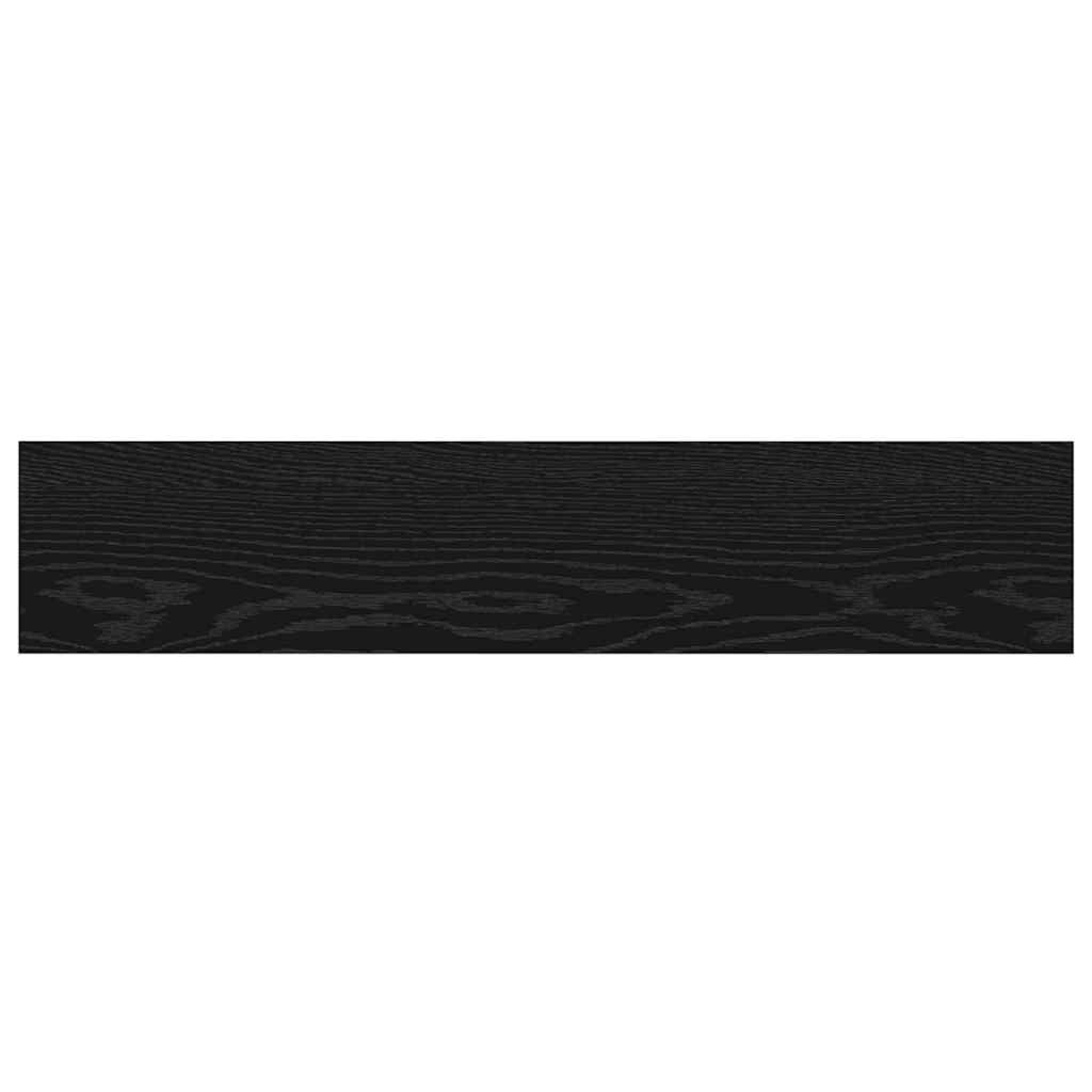 vidaXL Étagère murale 4 pcs Noir 100 x 20 x 1,5 cm Bois d'ingénierie