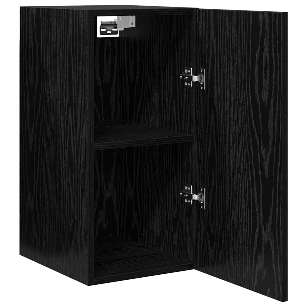 vidaXL Wand-TV-Schrank Schwarz Eichen-Optik 30,5 x 30 x 60 cm