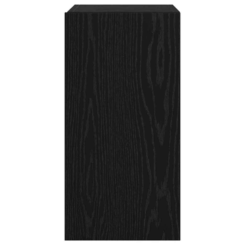 vidaXL Wand-TV-Schrank Schwarz Eichen-Optik 30,5 x 30 x 60 cm