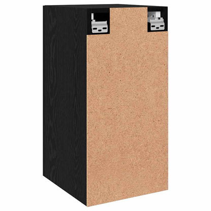 Wand-TV-Schrank 2 pcs Schwarz Eichen-Optik 30,5 x 30 x 60 cm