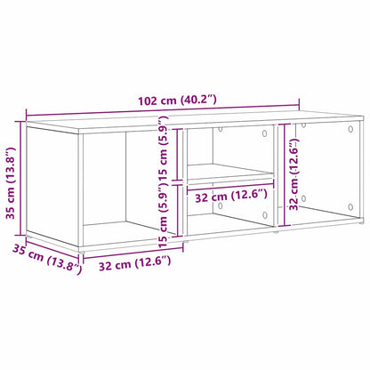 Schuhbank Schwarz Eichen-Optik 102 x 35 x 35 cm Holzwerkstoff