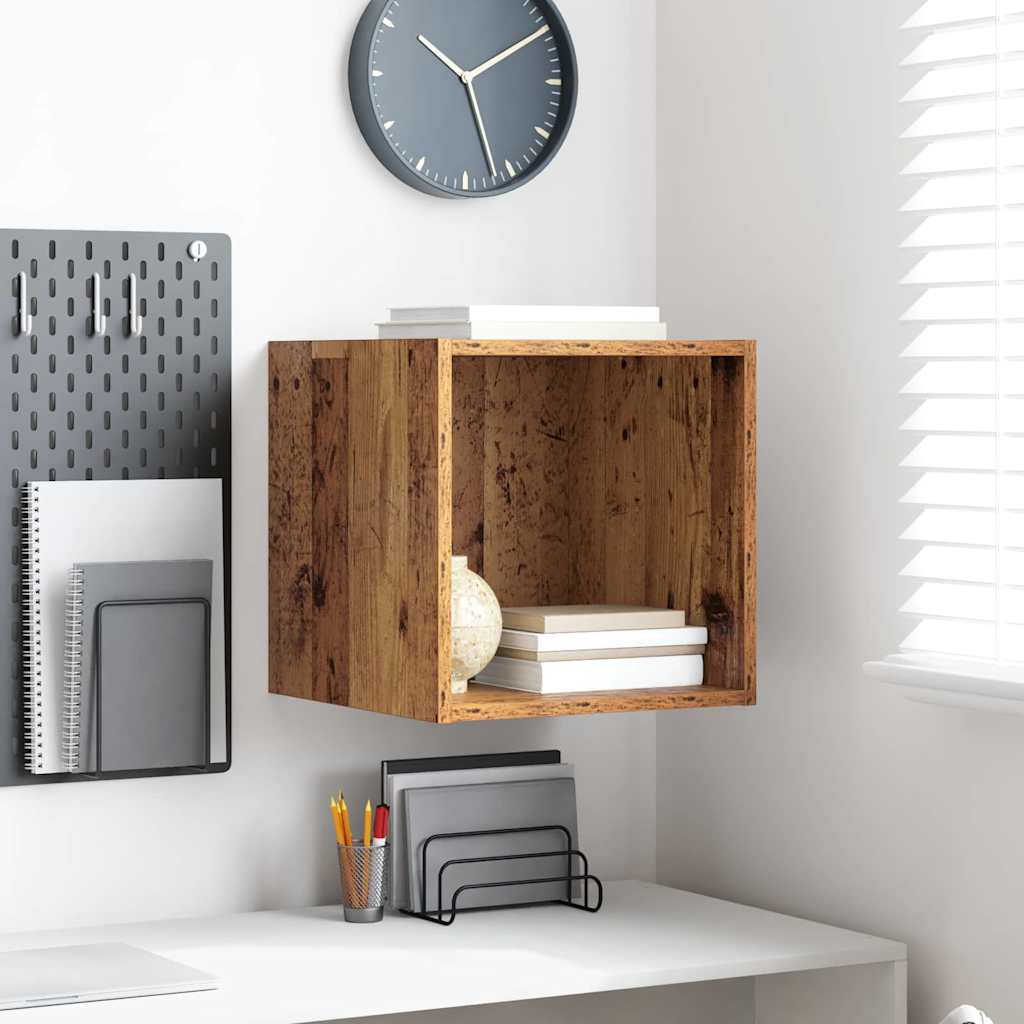 vidaXL Armoire murale avec étagère en bois de récupération 37 x 37 x 37 cm Bois d'ingénierie