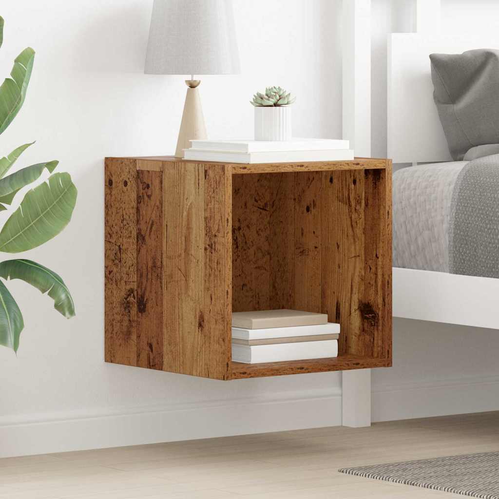 vidaXL Armoire murale avec étagère en bois de récupération 37 x 37 x 37 cm Bois d'ingénierie