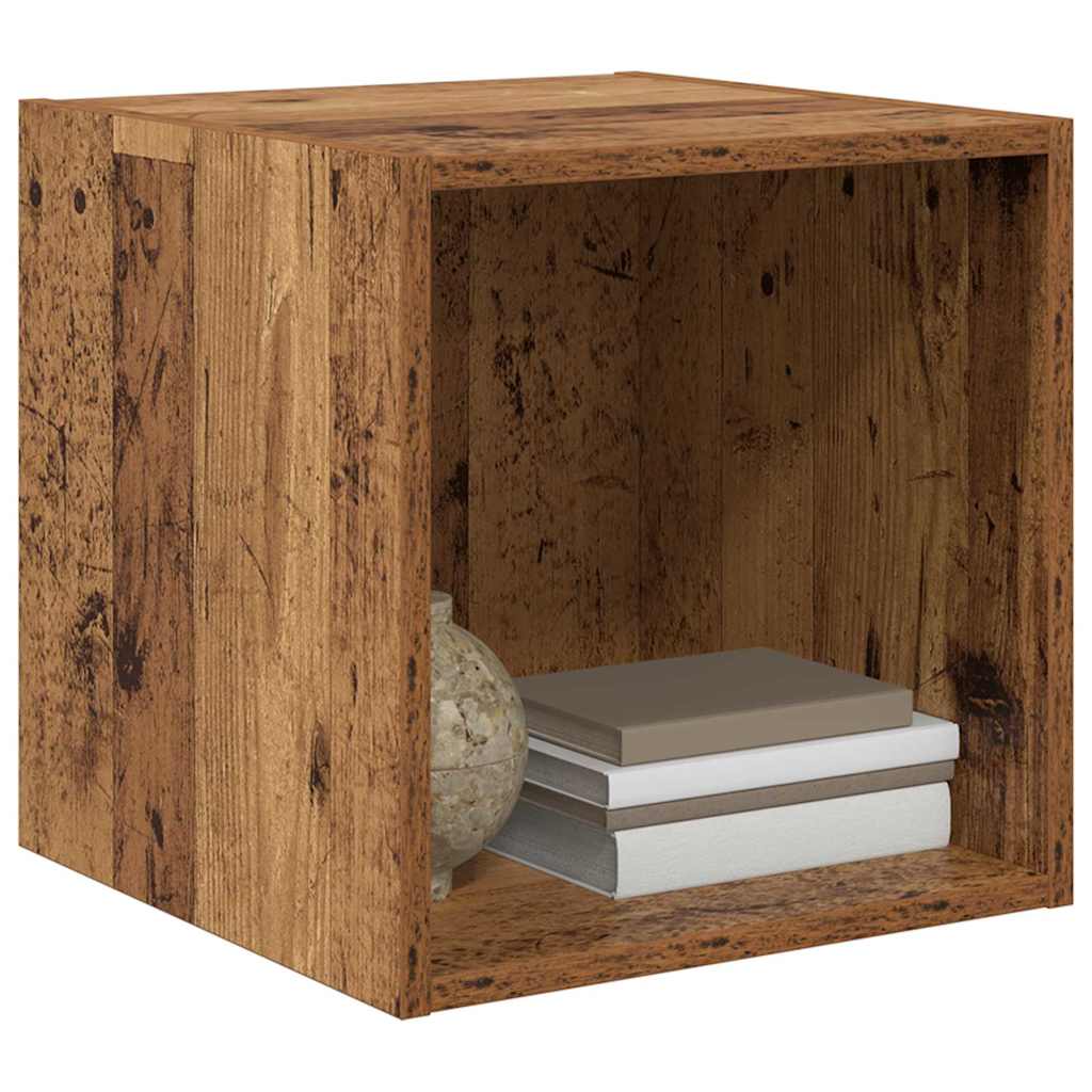 vidaXL Armoire murale avec étagère en bois de récupération 37 x 37 x 37 cm Bois d'ingénierie
