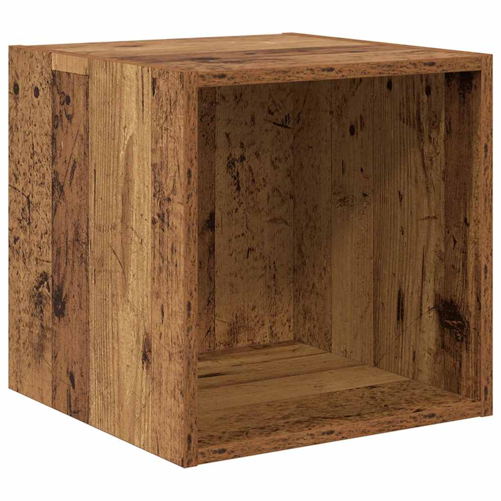 vidaXL Wandschrank 2 pcs Altholz 37 x 37 x 37 cm Holzwerkstoff