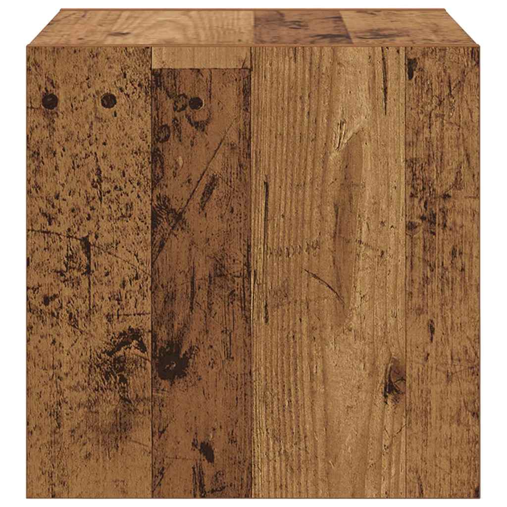 vidaXL Wandschrank 2 pcs Altholz 37 x 37 x 37 cm Holzwerkstoff
