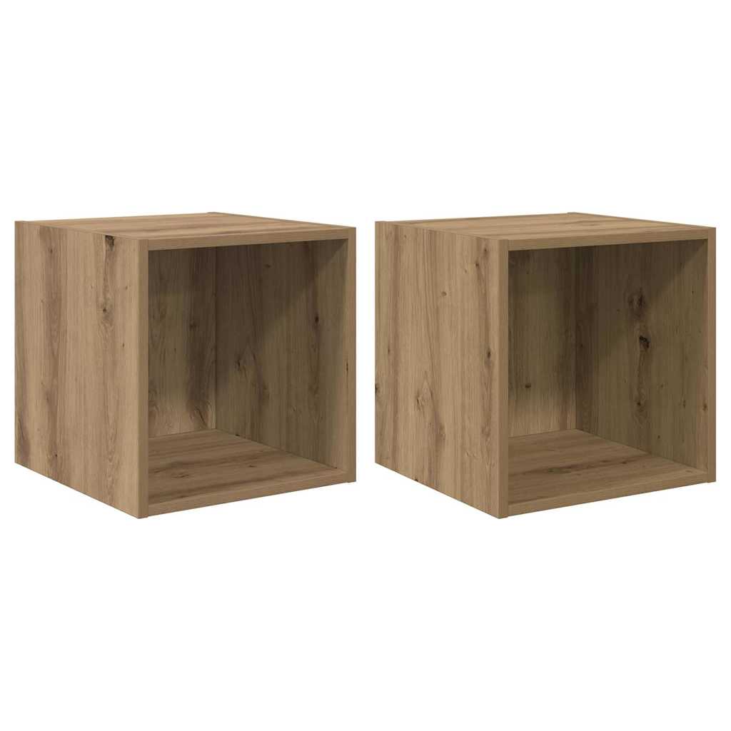 Wandschrank 2 pcs Artisan-Eiche 37 x 37 x 37 cm Holzwerkstoff