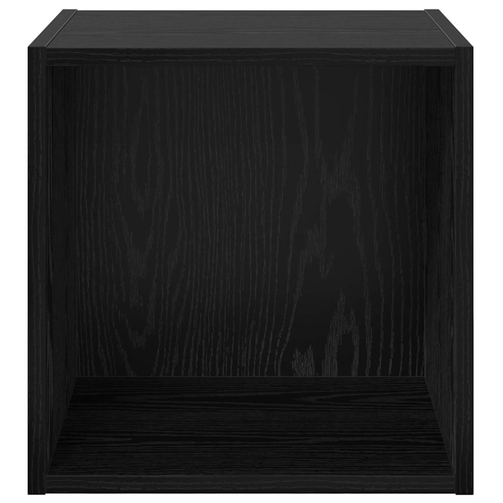 Wandschrank Schwarz Eichen-Optik 37 x 37 x 37 cm Holzwerkstoff