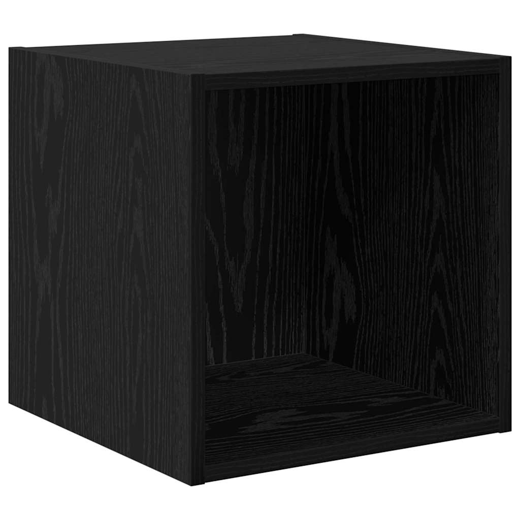 Wandschrank 2 pcs Schwarz Eichen-Optik 37 x 37 x 37 cm