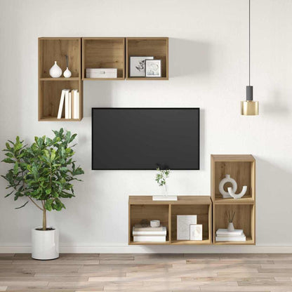 TV-Schrankset Artisan-Eiche 37 x 37 x 72 cm Holzwerkstoff