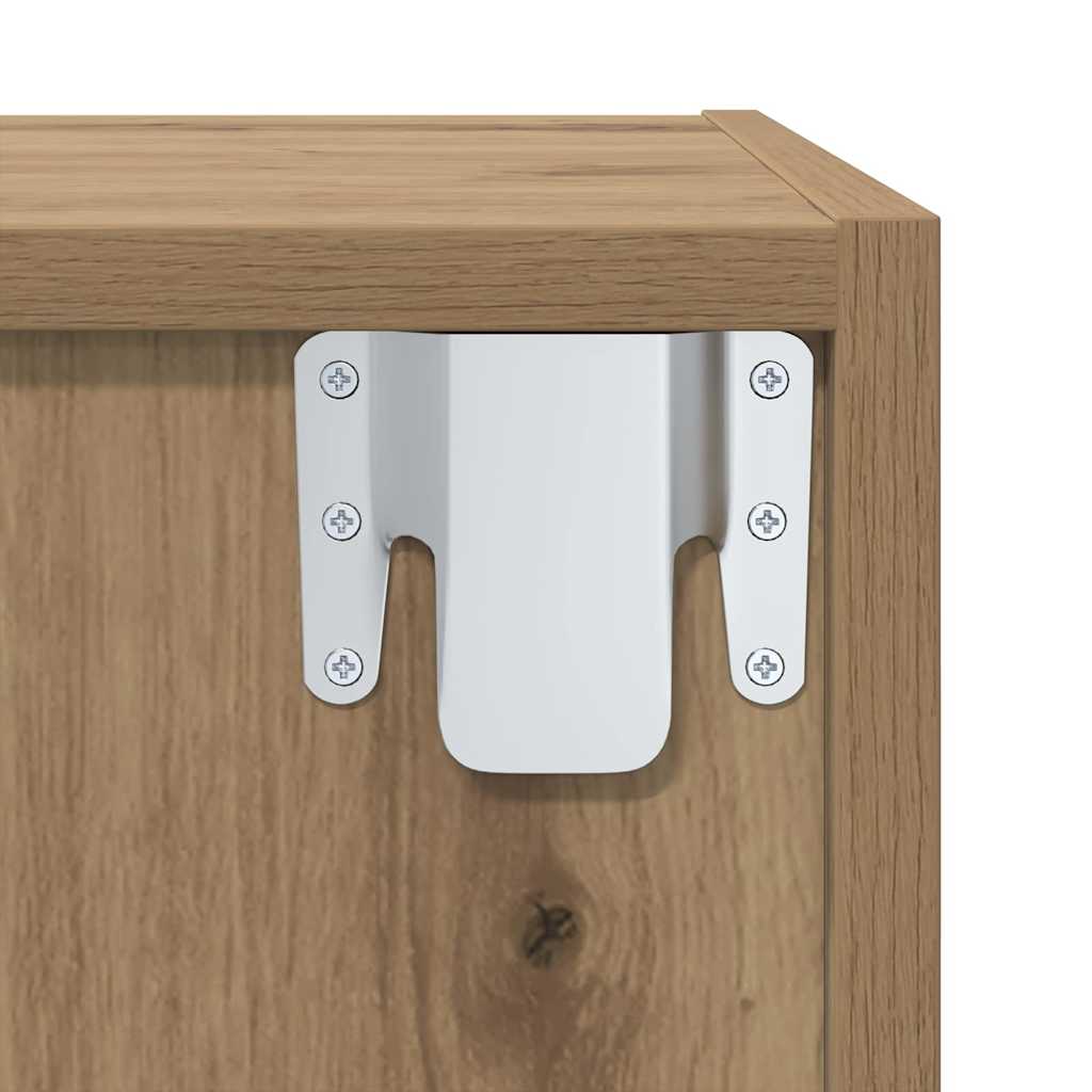 vidaXL Meuble TV chêne artisan 37 x 37 x 107 cm bois d'ingénierie