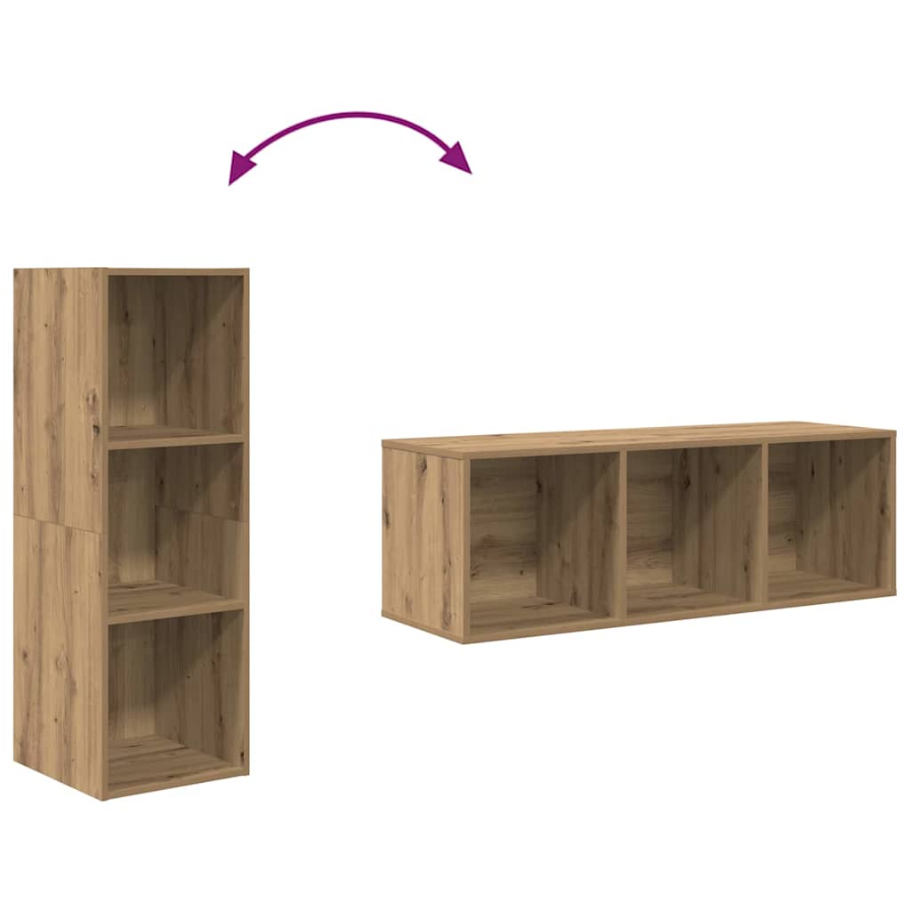vidaXL Meuble TV chêne artisan 37 x 37 x 107 cm bois d'ingénierie