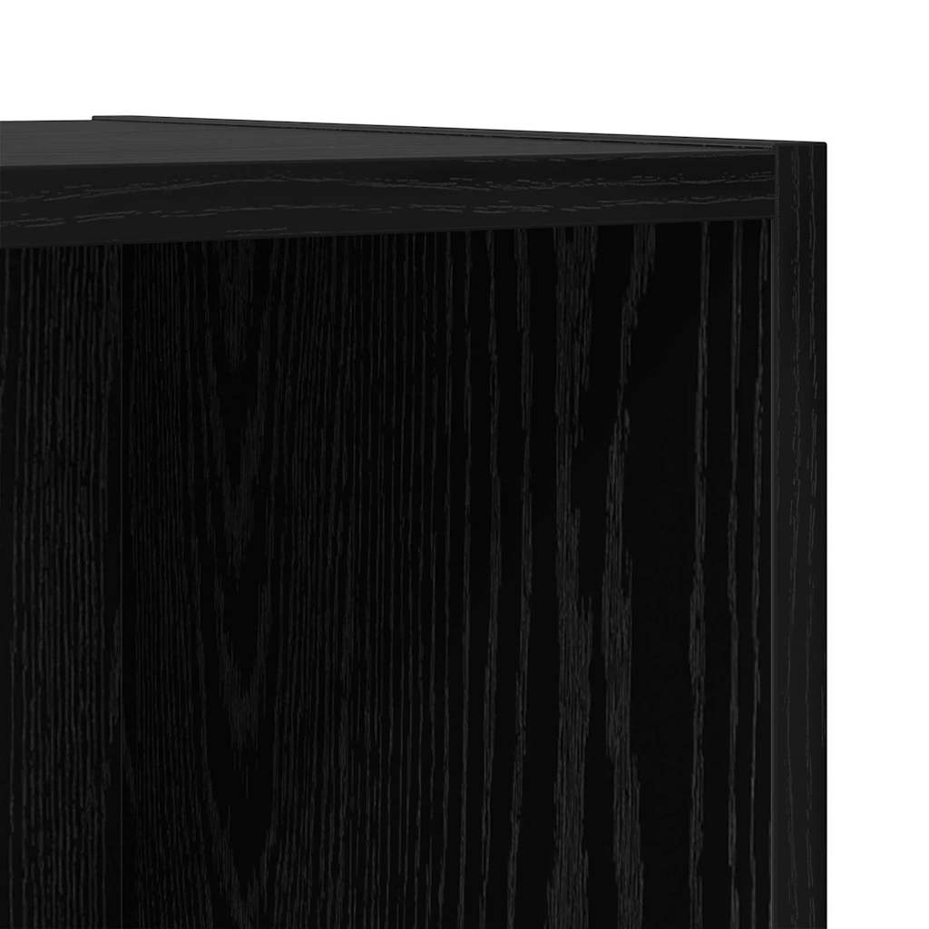 vidaXL Meuble TV Noir aspect chêne 37 x 37 x 107 cm