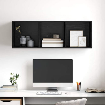 vidaXL Meuble TV Noir aspect chêne 37 x 37 x 107 cm