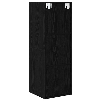 vidaXL Meuble TV Noir aspect chêne 37 x 37 x 107 cm