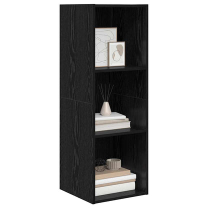 vidaXL Meuble TV Noir aspect chêne 37 x 37 x 107 cm