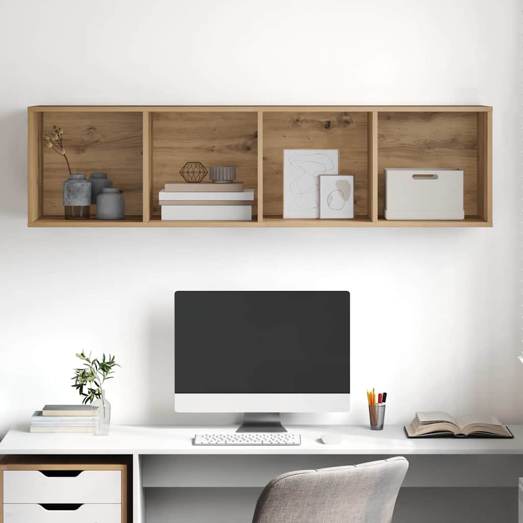 vidaXL Meuble TV, ensemble, chêne artisanal 37 x 37 x 142,5 cm, bois d'ingénierie