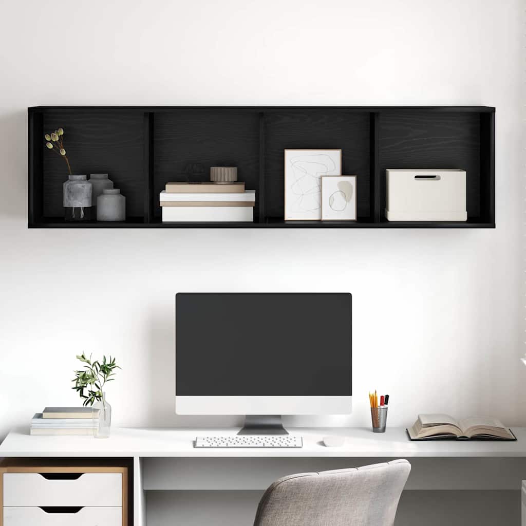 TV-Schrankset Schwarz Eichen-Optik 37 x 37 x 142,5 cm