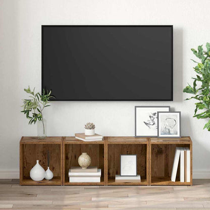 vidaXL Meuble TV 2 pcs en bois de récupération 37 x 35 x 37,5 cm bois d'ingénierie